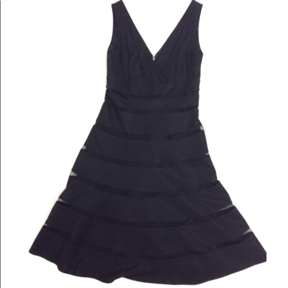 White House Black Market Dresses & Skirts - WHBM black shadow stripe party dress